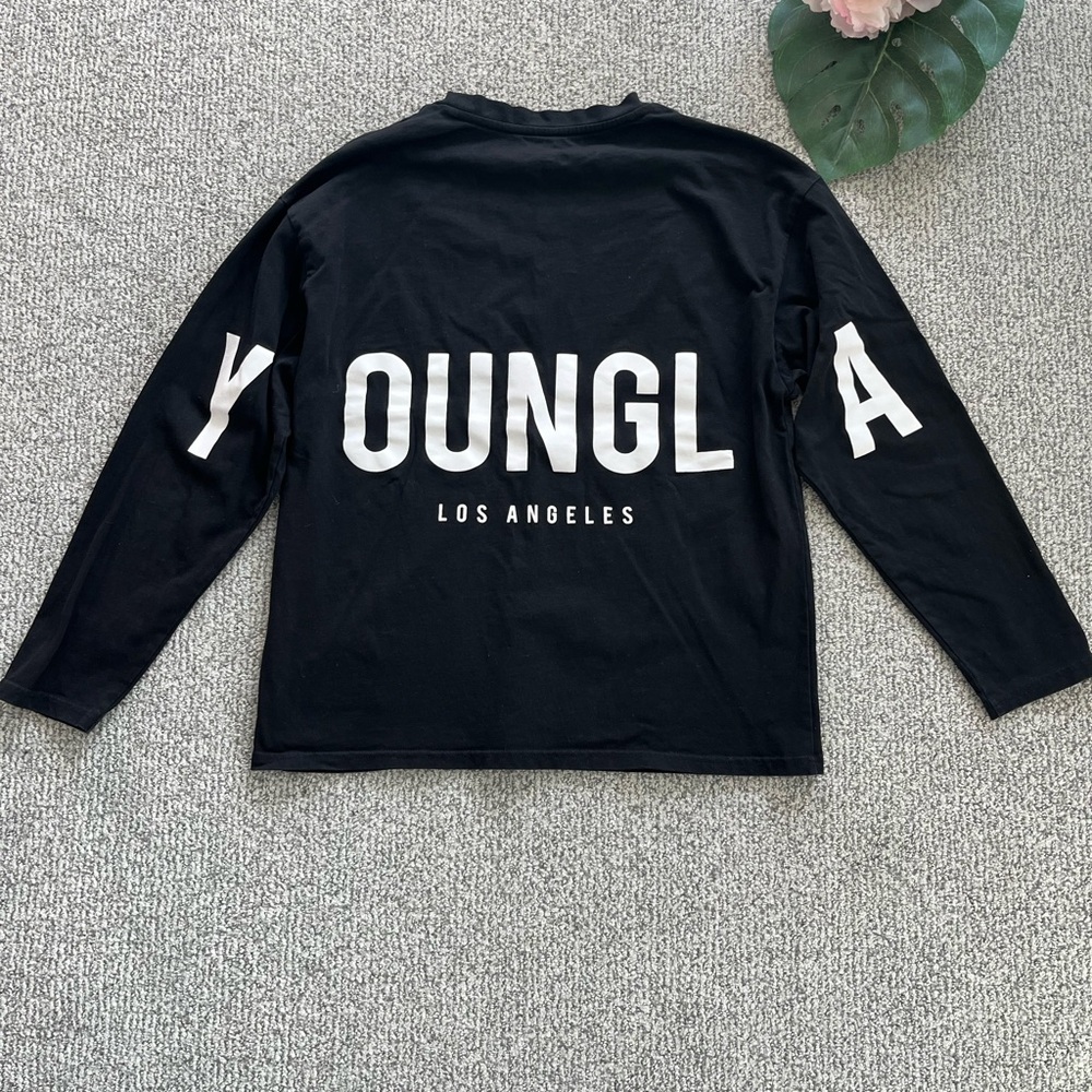 YoungLA Black Shirt with White Patch